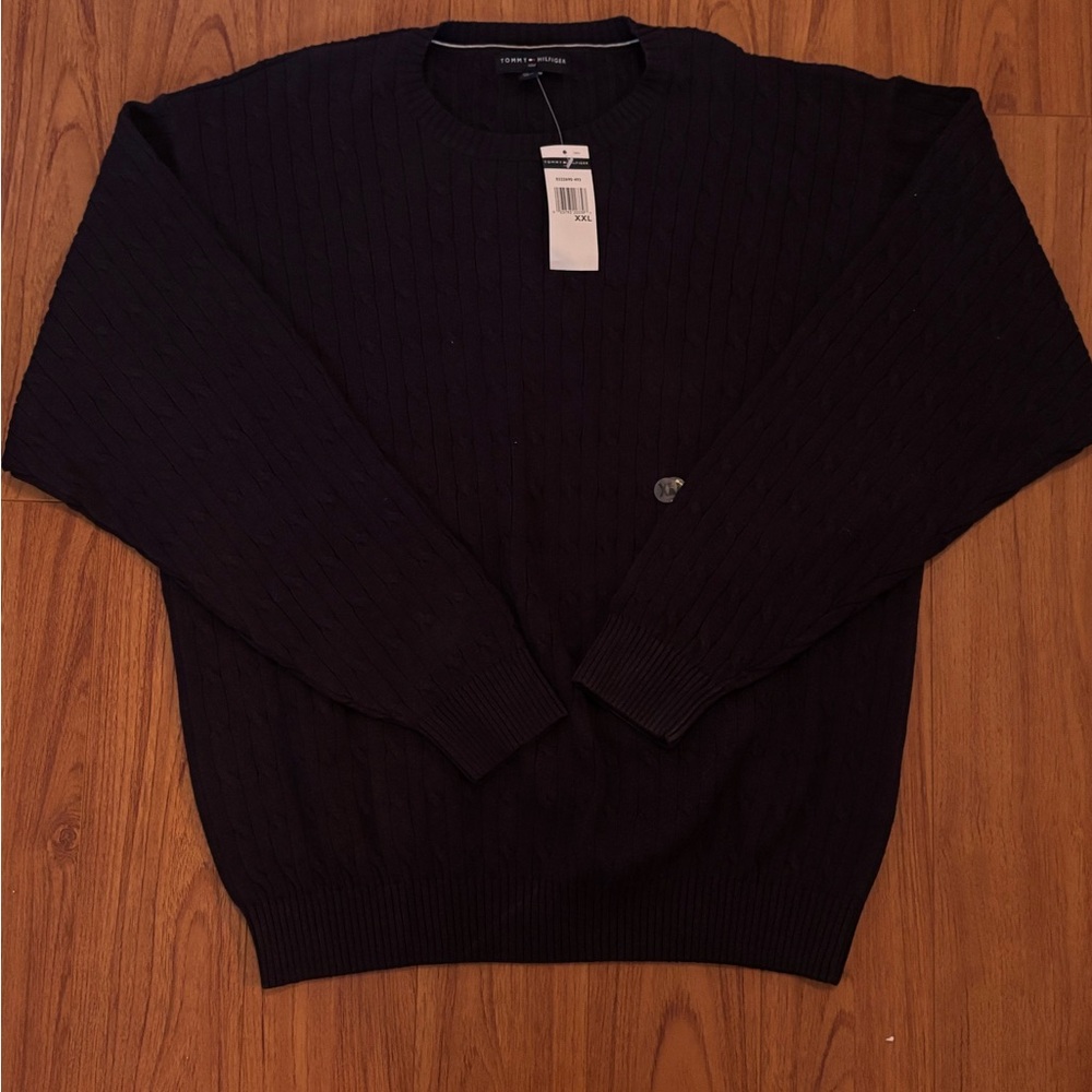 Men's Navy Tommy Hilfiger Sweater 100% Cotton